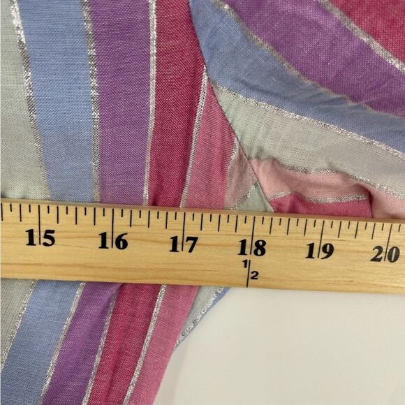 J. Crew Belted Button Up Dress in Pastel Stripe - Picture 6 of 12